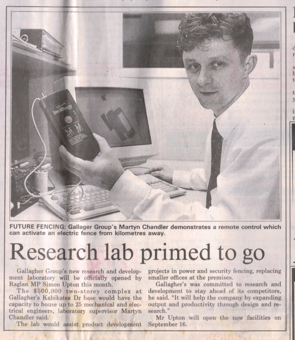Clipping from The Waikato TImes, 3 September 1994